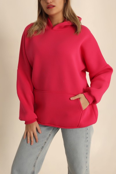Fuşya Şardonlu Bayan Sweat 224203