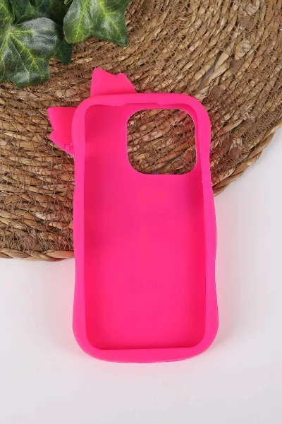 Fuşya TeknoCase İPhone 14 Pro Uyumlu Terra Case Serisi Premium Kabartmalı Soft Silikon Telefon Kılıfı 430286