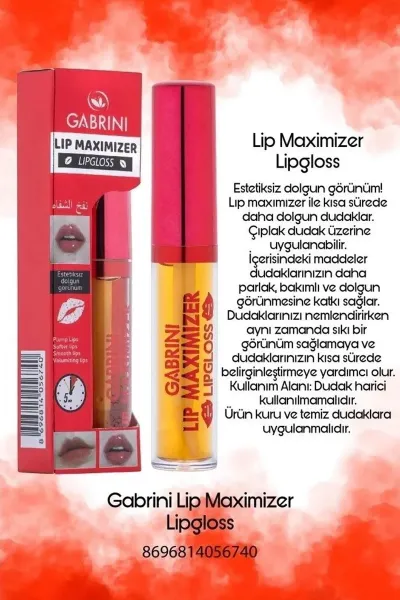 Gabrini Dolgun Dudak Parlatıcı Ve Dolgunlaştırıcı Lip Maximizer Lipgloss 7 Ml 381107