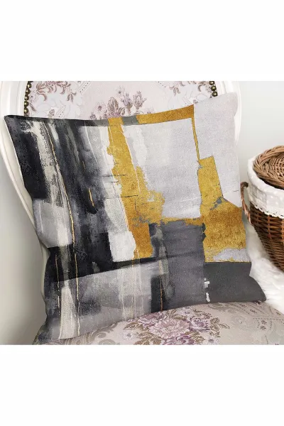43x43 Dijital Baskılı Fermuarlı Modern Kırlent Kılıfı 308775