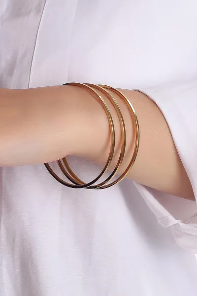 Gold 3'lü Çelik Ajda Bilezik 379957