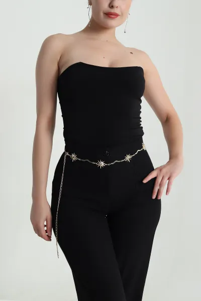 Gold Aksesuar Zincirli Kadın Kemer 482466