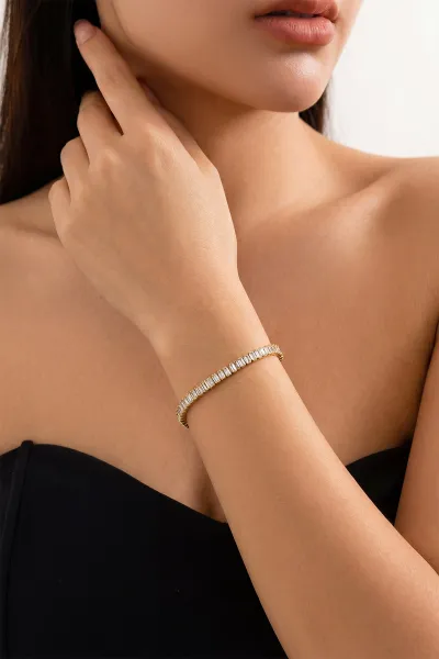 Gold Baget Su Yolu Çelik Bileklik 432996