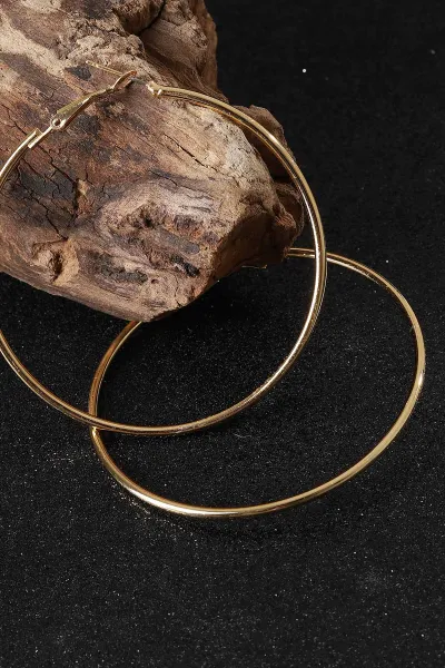 Gold Çap 6 Cm Halka Küpe 302032