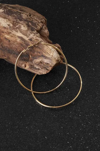Gold Çap 6 Cm Halka Küpe 302032