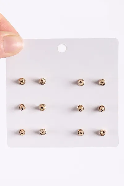 Gold Çoklu Karışık Model Küpe Seti 446823