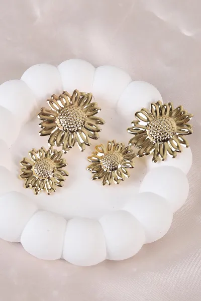 Gold Güneş Küpe 486493