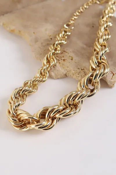 Gold Kalın Burgu Model Kolye 270486