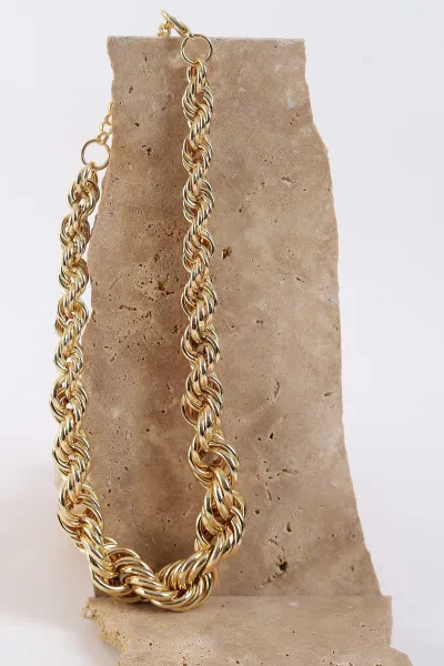 Gold Kalın Burgu Model Kolye 270486