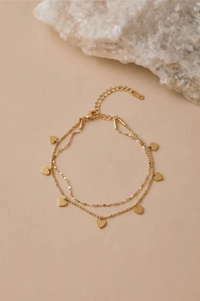 Gold Kalp Figürlü Kadın Halhal 477709