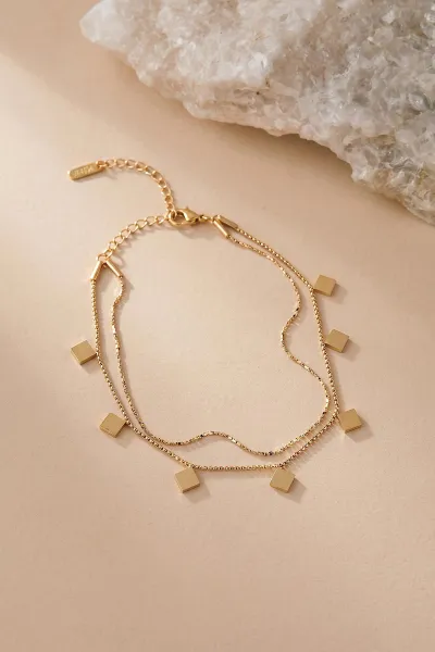Gold Kare Figürlü Kadın Halhal 477722
