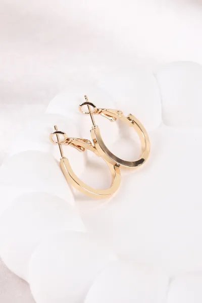 Gold Kenarları Küt Küçük Boy Halka Küpe 448825