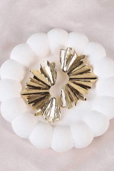 Gold Metal Küpe 486494