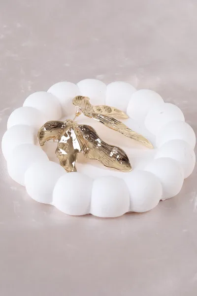 Gold Metal Küpe 498382