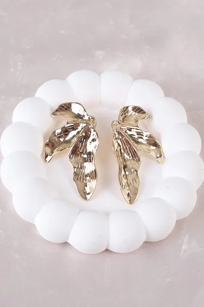 Gold Metal Küpe 498382