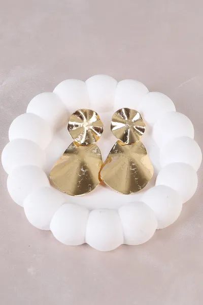 Gold Metal Küpe 498384