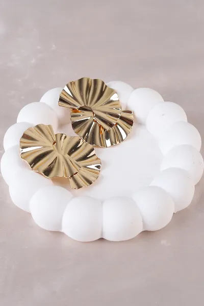 Gold Metal Küpe 498385