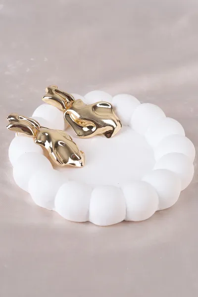 Gold Metal Küpe 498386