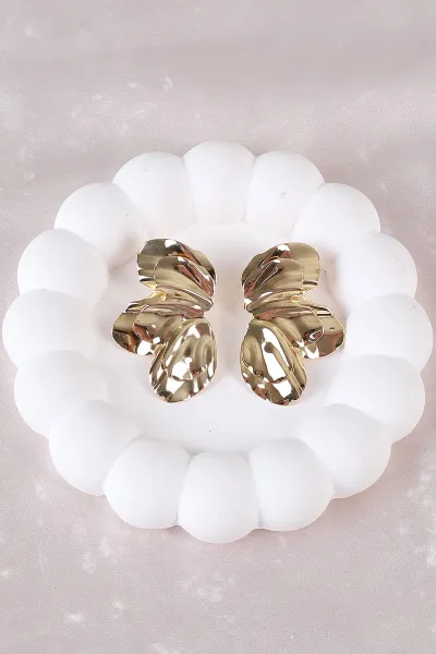 Gold Metal Küpe 498390