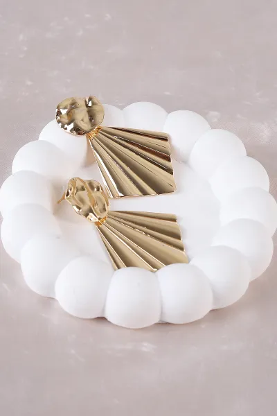 Gold Metal Küpe 498392