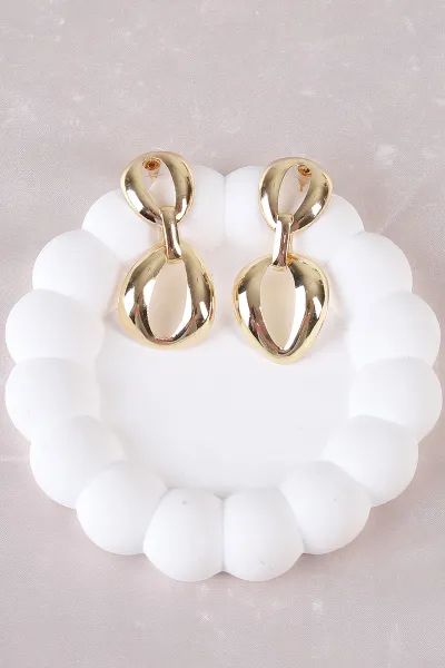 Gold Metal Küpe 498396