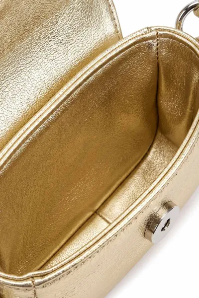 Gold Mini Boy Mıknatıs Kapaklı Kadın Omuz Çantası 480767