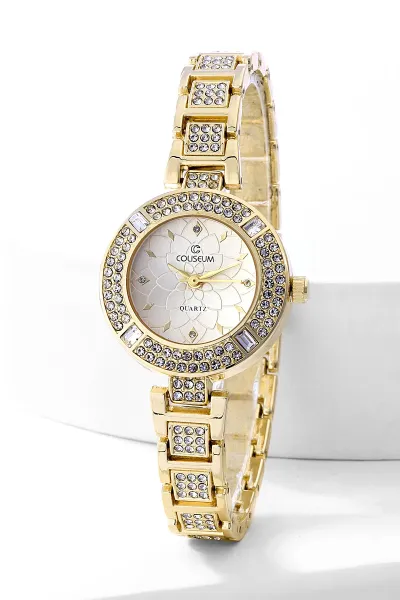 Gold Oval Çerçeveli Kadın Saat 476763