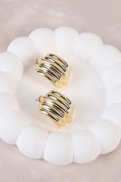 Gold Oval Küpe 486489