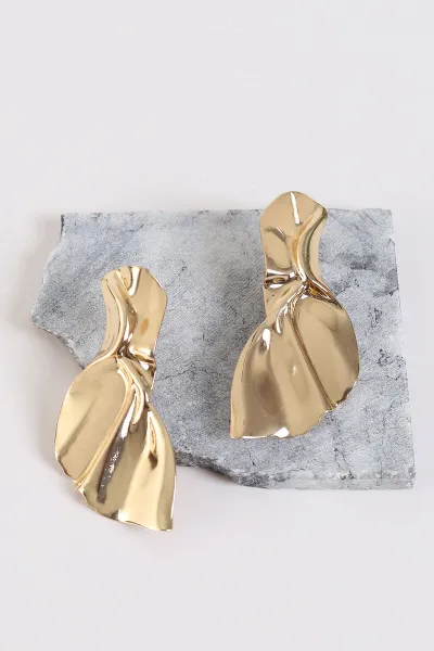 Gold Tasarım Plaka Küpe 272275