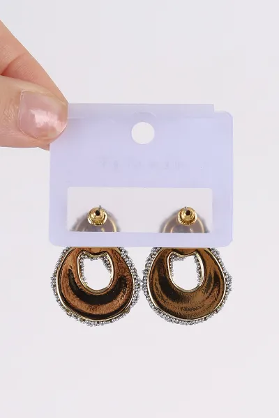 Gold Taşlı Küpe 482649