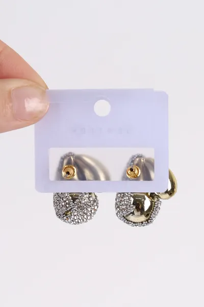 Gold Taşlı Küpe 482653