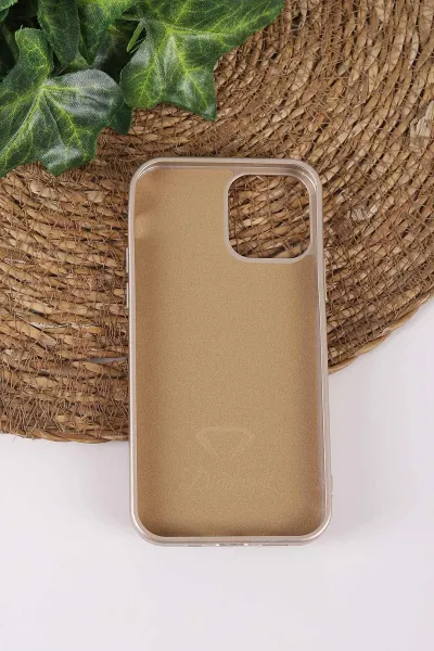 Gold TeknoCase İPhone 12 Uyumlu Dlr Diamond Case Serisi Lens Hediyeli Premium Sert Silikon Telefon Kılıfı 430344