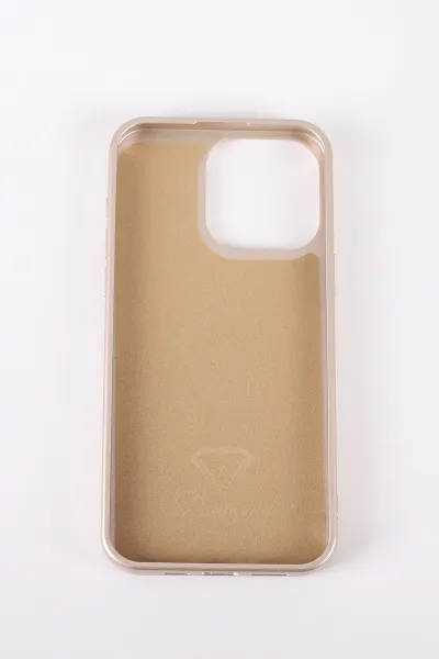 Gold TeknoCase İPhone 15 Pro Max Uyumlu Dlr Diamond Case Serisi Lens Hediyeli Premium Sert Silikon Telefon Kılıfı 430379