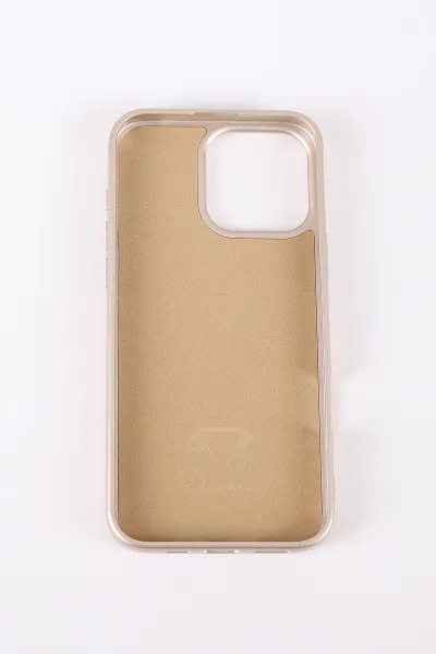 Gold TeknoCase İPhone 16 Pro Max Uyumlu Dlr Diamond Case Serisi Lens Hediyeli Premium Sert Silikon Telefon Kılıfı 430391