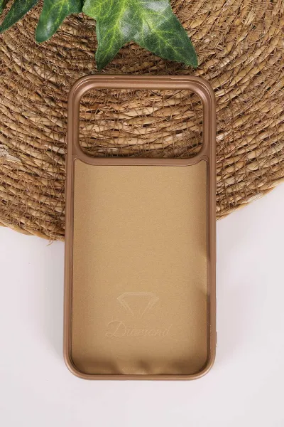 Gold TeknoCase İPhone 17 Pro Max Uyumlu Perfect Diamond Case Serisi Taşlı Lens Hediyeli Sert Silikon Telefon Kılıfı 480870