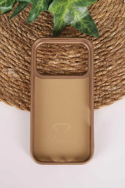 Gold TeknoCase İPhone 17 Pro Uyumlu Perfect Diamond Case Serisi Taşlı Lens Hediyeli Sert Silikon Telefon Kılıfı 480863