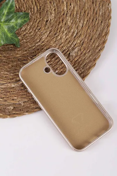 Gold TeknoCase İPhone 17 Uyumlu Dlr Diamond Case Serisi Lens Hediyeli Premium Sert Silikon Telefon Kılıfı 430399