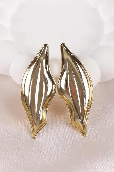Gold Yaprak Küpe 450852