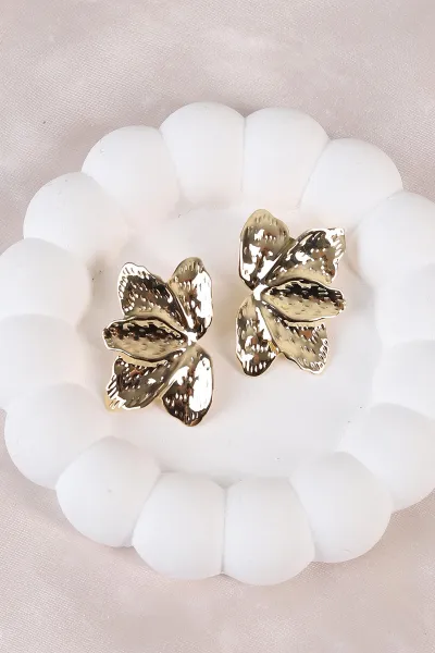 Gold Yaprak Küpe 486496