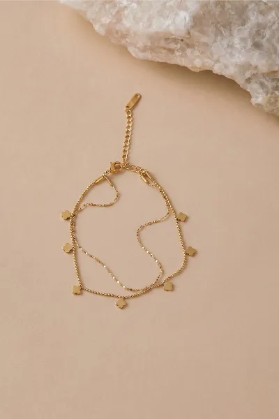 Gold Yonca Figürlü Kadın Halhal 477707