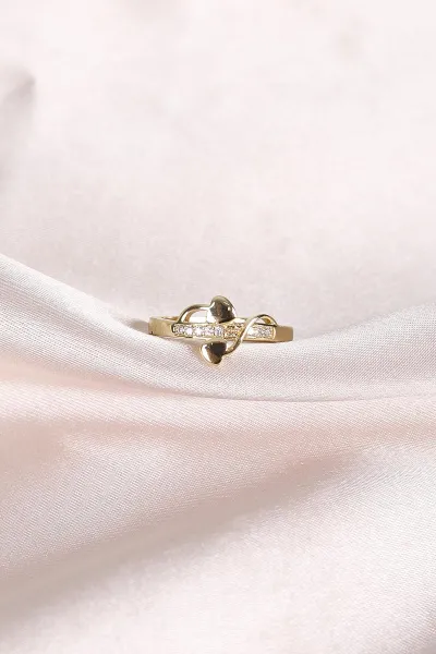 Gold Zirkon  Taşlı Ayarlanabilir Yüzük 479837