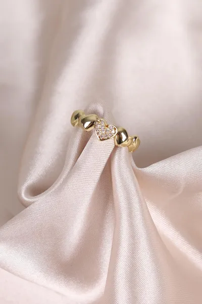 Gold Zirkon  Taşlı Ayarlanabilir Yüzük 479839