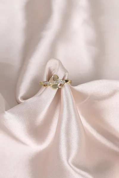 Gold Zirkon  Taşlı Ayarlanabilir Yüzük 479843