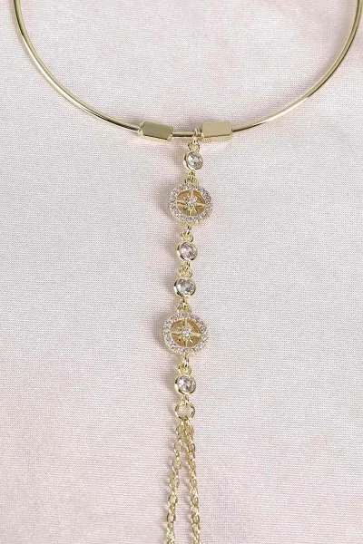 Gold Zirkon Taşlı Kelepçe Şahmeran 494582