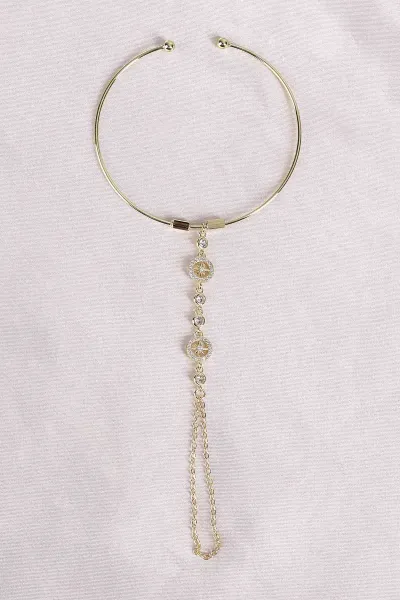 Gold Zirkon Taşlı Kelepçe Şahmeran 494582