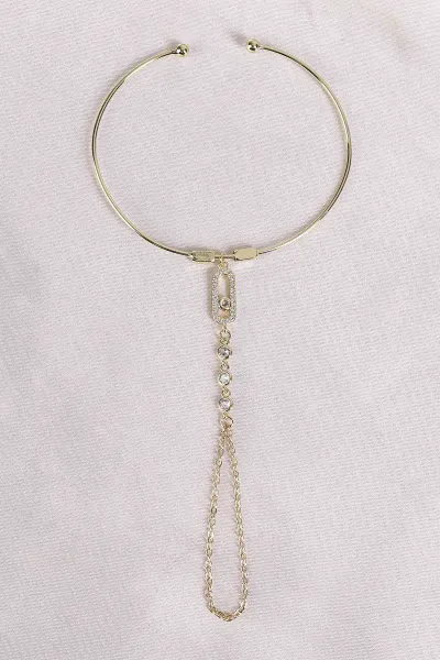 Gold Zirkon Taşlı Kelepçe Şahmeran 494583