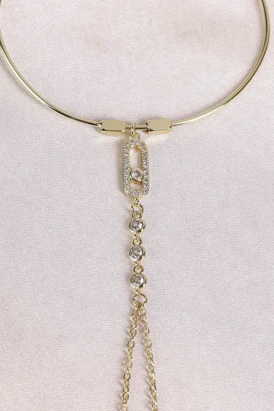 Gold Zirkon Taşlı Kelepçe Şahmeran 494583