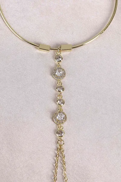 Gold Zirkon Taşlı Kelepçe Şahmeran 494584