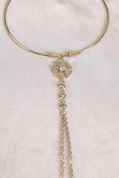 Gold Zirkon Taşlı Kelepçe Şahmeran 494587