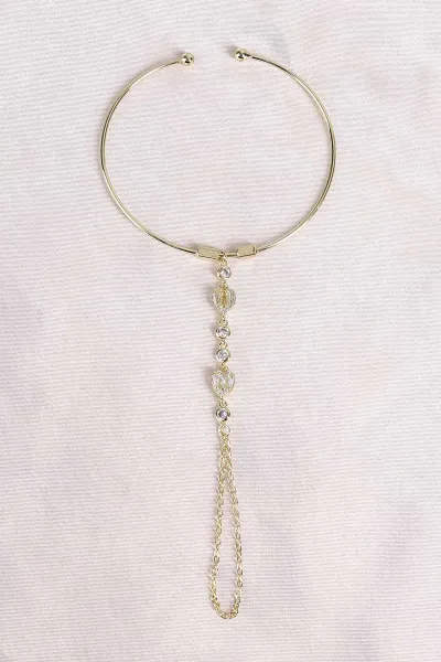 Gold Zirkon Taşlı Kelepçe Şahmeran 494591